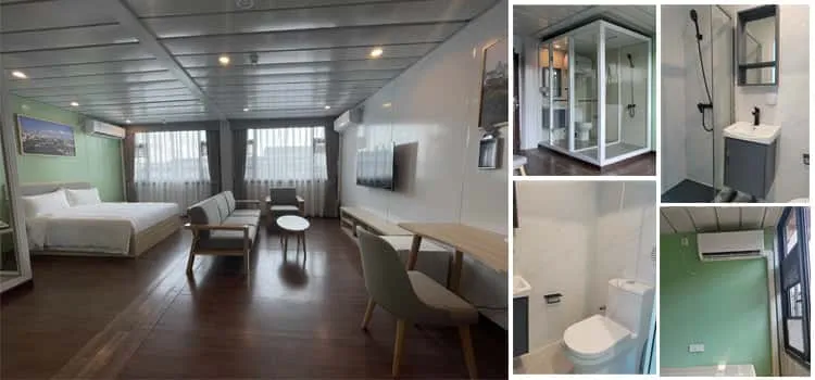 Complejo de casas contenedor de dos pisos