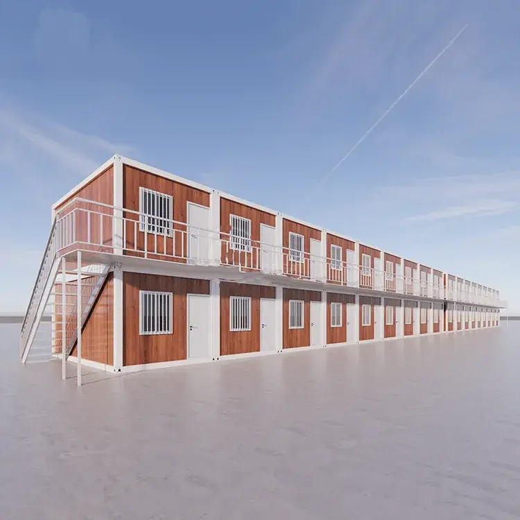 Complejo de casas contenedor de dos pisos